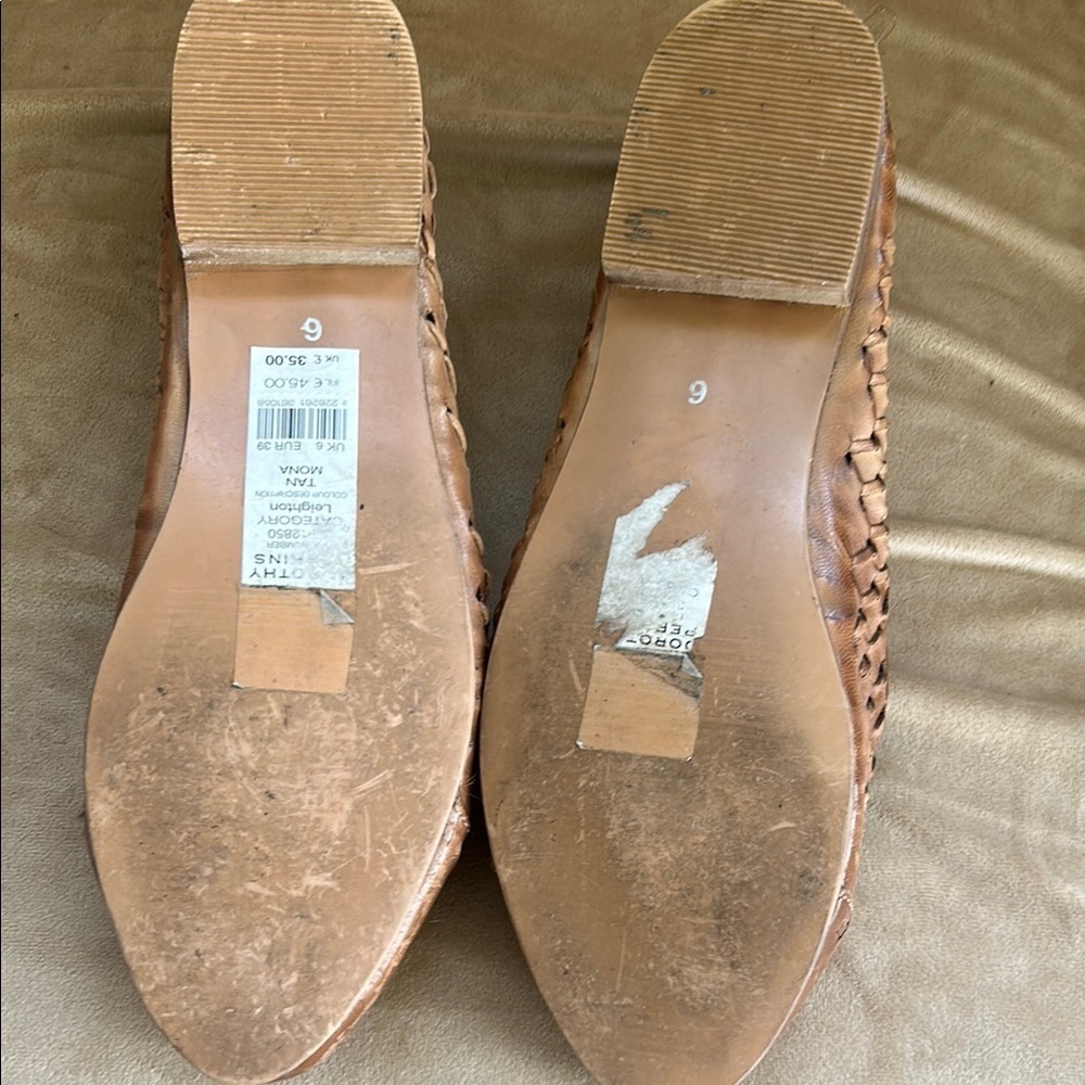 Leather Woven Flats - Picture 4 of 8